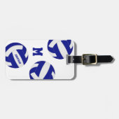 Blaues Volleyball-Team - Jungs-Mädchen Gepäckanhänger (Vorderseite horizontal)