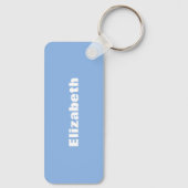 Blaues Volleyball-Team - Name der Kinder Schlüsselanhänger (Rückseite)