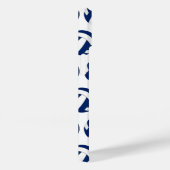 Blaues Volleyballmuster mit Monogramm Case-Mate iPhone Hülle (Rückseite / Rechts)