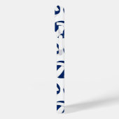 Blaues Volleyballmuster mit Monogramm Case-Mate iPhone Hülle (Rückseite / Links)