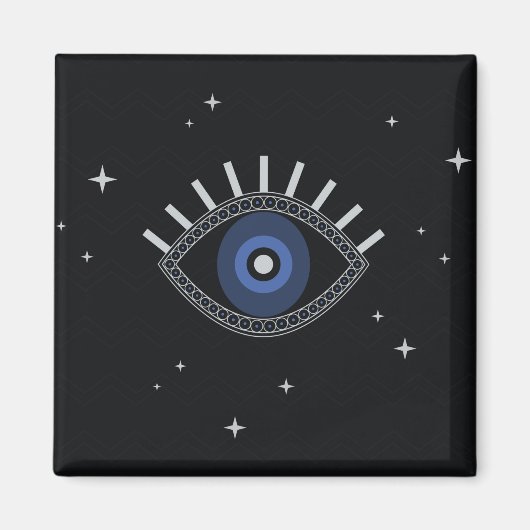 Blaues Wahrzeichen Magnet (Vorne)