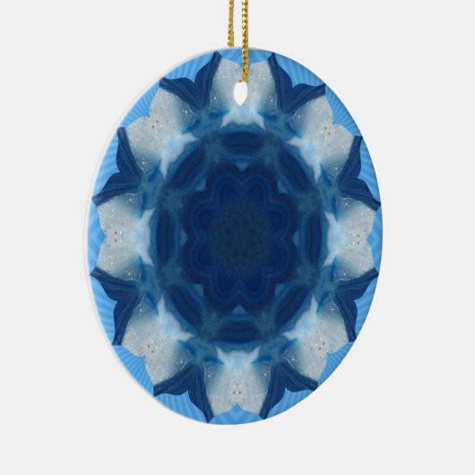 Blaues "Wal-Schwanz-" Muster! Keramikornament (Rechts)