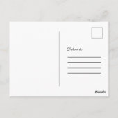 Blaues Waldburgund-Foto Save the Date Postkarte (Rückseite)