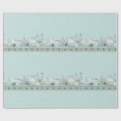 Blaues Waldlamm-Packpapier Geschenkpapier (Flach)