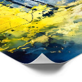 Blaues Waldmaler Poster (Ecke)