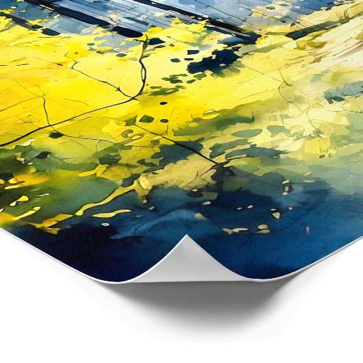 Blaues Waldmaler Poster (Ecke)