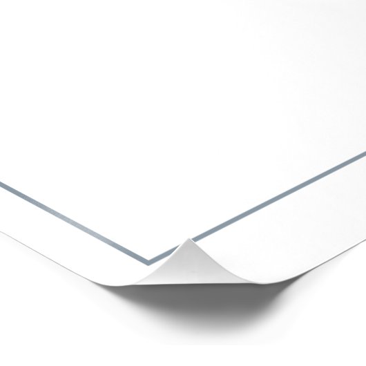 Blaues Wappen mit blauer Leafy Monogramm für das l Poster (Ecke)