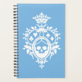 Blaues Wappen mit Skull und Cardsuits Planer (Vorderseite)