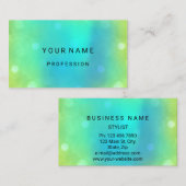 Blaues Wasser Abstrakt frühes Minimum grüne Wirtsc Visitenkarte (Vorne/Hinten)