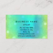 Blaues Wasser Abstrakt frühes Minimum grüne Wirtsc Visitenkarte (Rückseite)