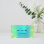 Blaues Wasser Abstrakt frühes Minimum grüne Wirtsc Visitenkarte (Stehend Vorderseite)