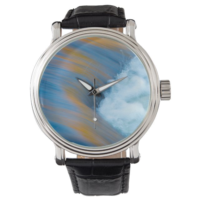 Blaues Wasser abstrakt, Kanada Armbanduhr (Vorderseite)