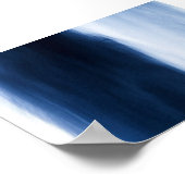 Blaues Wasser Abstrakt Poster (Ecke)