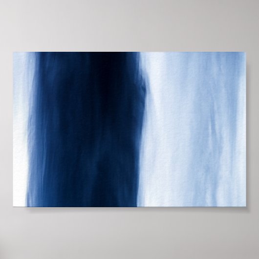 Blaues Wasser Abstrakt Poster (Vorne)