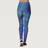Blaues Wasser, abstraktes Blau Leggings (Rückseite)