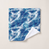Blaues Wasser Badhandtuch Set (Waschlappen)