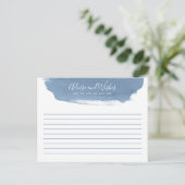 Blaues Wasser | Beratung und Wünsche |Brautparty Postkarte (Stehend Vorderseite)