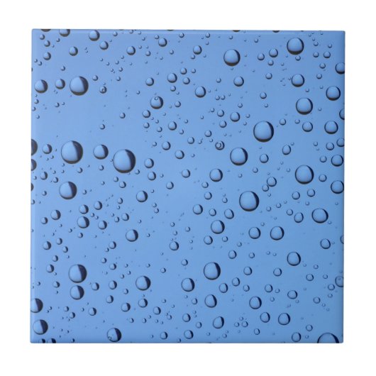 Blaues Wasser-Blasen Fliese (Vorderseite)