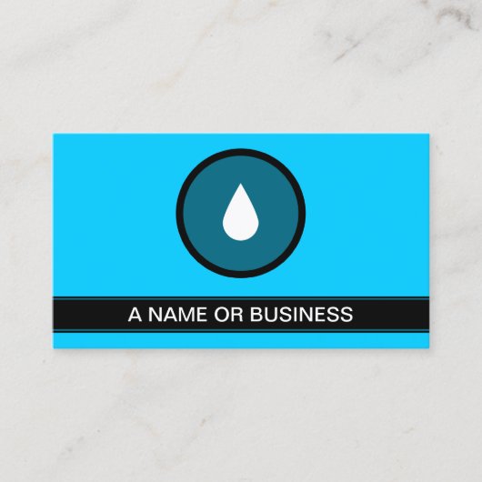 Blaues WASSER DROP Visitenkarte (Vorderseite)