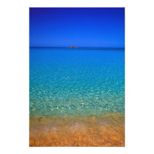 Blaues Wasser, Exuma-Inseln, Bahamas. Fotodruck
