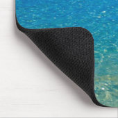 Blaues Wasser, Exuma Inseln, Bahamas. Mousepad (Ecke)