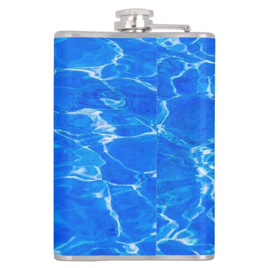 Blaues Wasser Flachmann (Rückseite)