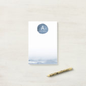 Blaues Wasser-Fleck | personalisiert Post-it Klebezettel (Auf Schreibtisch)