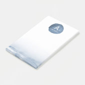 Blaues Wasser-Fleck | personalisiert Post-it Klebezettel (angewinkelt)