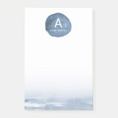 Blaues Wasser-Fleck | personalisiert Post-it Klebezettel (Vorderseite)
