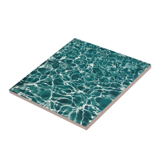 Blaues Wasser Fliese (Seite)