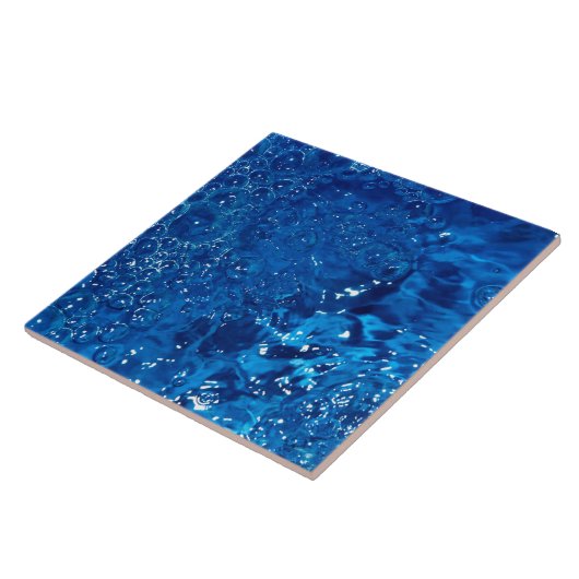 Blaues Wasser Fliese (Seite)