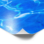 Blaues Wasser Fotodruck (Ecke)