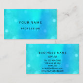 Blaues Wasser Früher Abstrakt Minimal Seide Abstra Visitenkarte (Vorne/Hinten)
