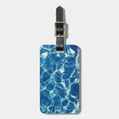 Blaues Wasser Gepäckanhänger (Vorderseite vertikal)