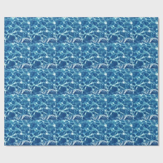Blaues Wasser Geschenkpapier (Flach)