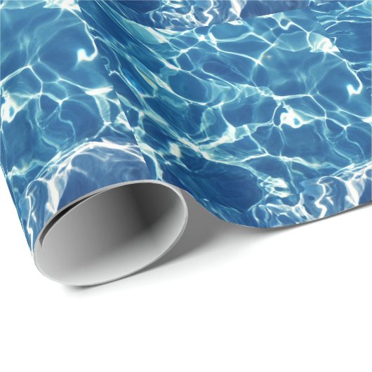 Blaues Wasser Geschenkpapier (Rolleneckpunkt)