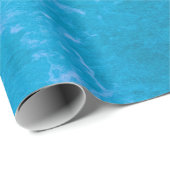 Blaues Wasser Geschenkpapier (Rolleneckpunkt)