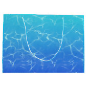 Blaues Wasser Große Geschenktüte (Rückseite)