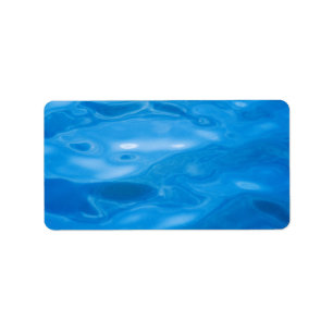 Blaues Wasser-Hintergrund - kundengebundene Adressaufkleber