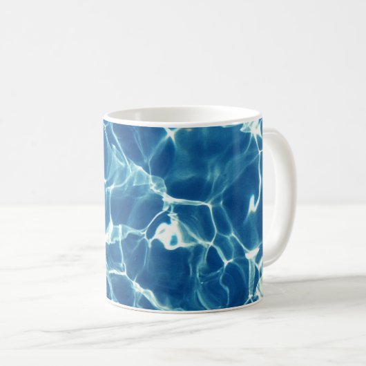 Blaues Wasser Kaffeetasse (VorderseiteRechts)