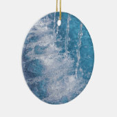 Blaues Wasser Keramik Ornament (Rechts)