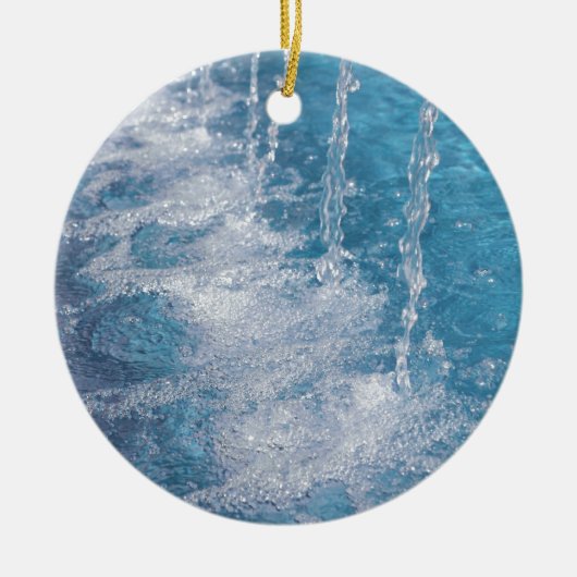 Blaues Wasser Keramik Ornament (Vorne)