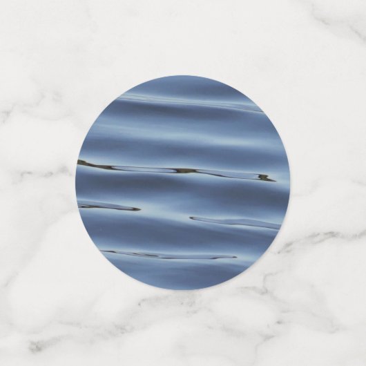 Blaues Wasser Konfetti (Klein Vorderseite)