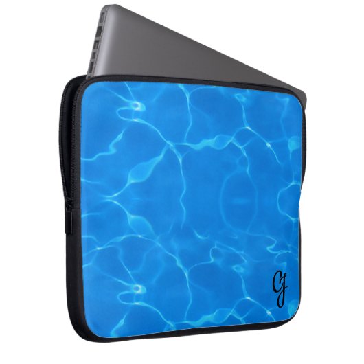 Blaues Wasser Laptopschutzhülle (Vorne Rechts)