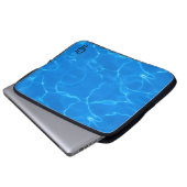 Blaues Wasser Laptopschutzhülle (Vorne Knopf)