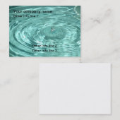 Blaues Wasser lässt Kräuselungen Visitenkarten Visitenkarte (Vorne/Hinten)