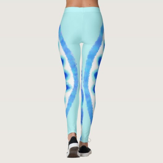 Blaues Wasser Leggings (Rückseite)