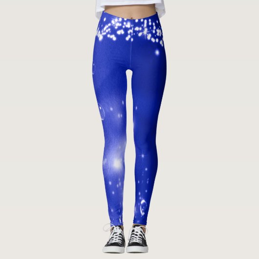 Blaues Wasser Leggings (Vorderseite)