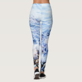 Blaues Wasser mit farbigen Steinen Leggings (Rückseite)