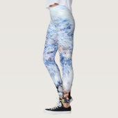 Blaues Wasser mit farbigen Steinen Leggings (Links)